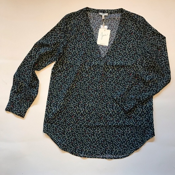 Joie Daryn Floral Print Silk Blouse Women’s XS - Picture 3 of 6